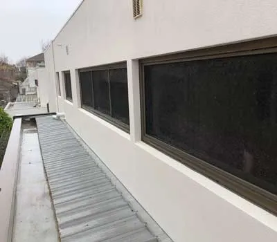 Exterior window washing after