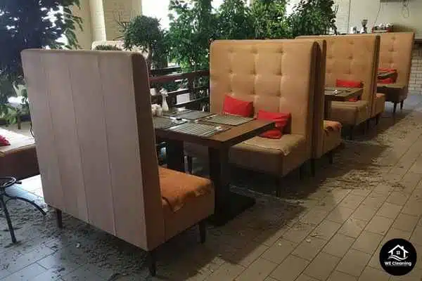Estepona cafe before cleaning Estepona cafe before cleaning