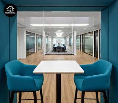 Modern office workroom after cleaning