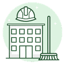 Post-construction cleaning icon