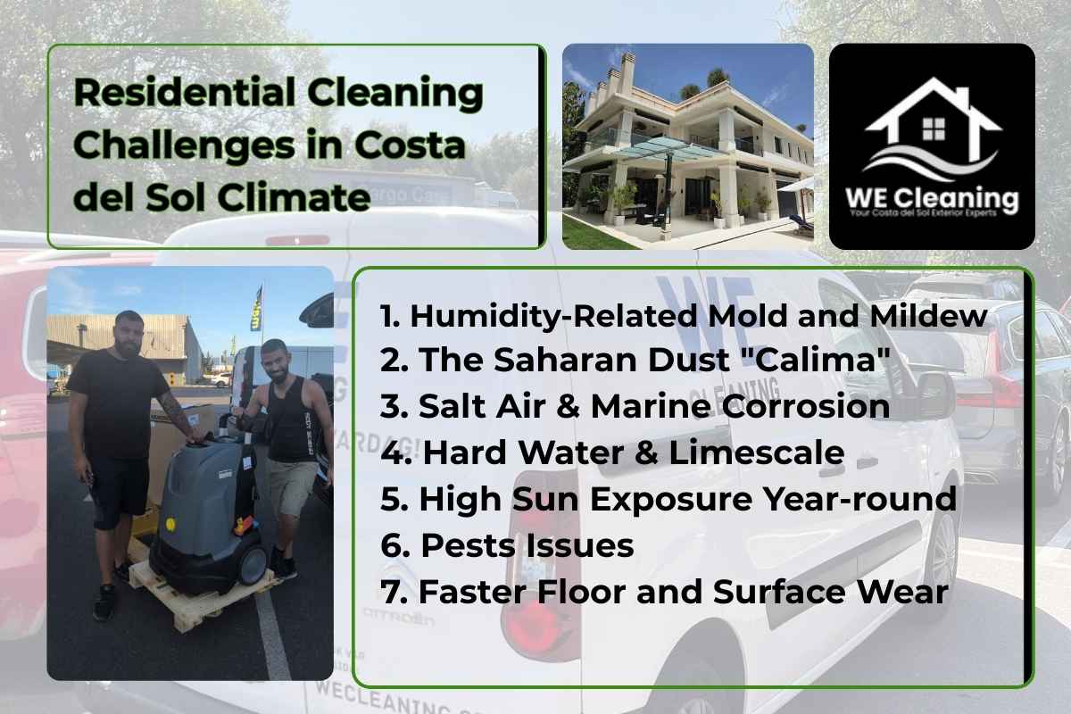residential cleaning challenges in Costa del Sol climate